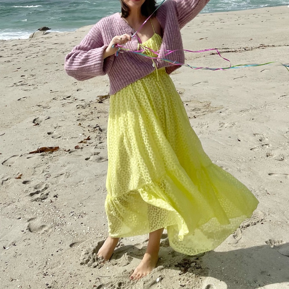 Urban Outfitters yellow maxi dress
